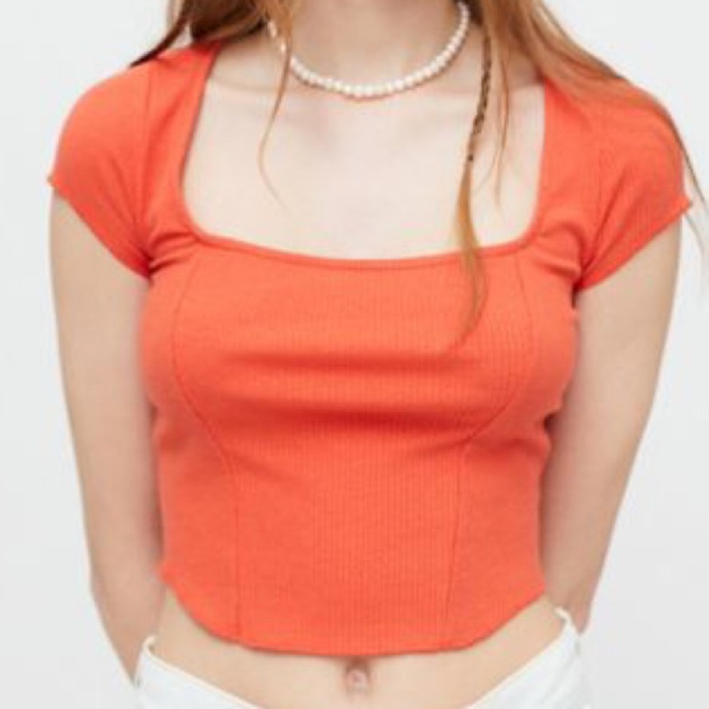 UO Square Neck Ribbed Tee
